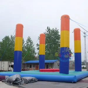 Spannende 4 säulen aufblasbare bungee/Aufblasbare Bungee Trampolin/Bungee-jumping Für Kinder