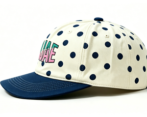 Embroidered Logo Customization 6-Panel <b>Baseball</b> <b>Cap</b> Polka Dot Decoration Adjustable Metal Buckle Unisex Casual <b>Baseball</b> <b>Cap</b> - Product Image 3