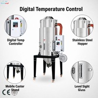 Séchoir à trémie Gainwal 300 kg pour résine plastique, sécheur à air chaud de type Euro 12 kW 380 V, garantie 1 an pour le moulage par injection