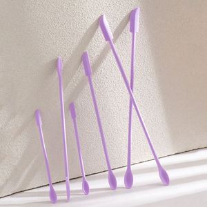 Spatule double-embout en silicone mini en gros pour cosmétiques, spatule de précision pour la dernière goutte, grattoir pour flacon de maquillage, cuillère pour pot de cuisine, OEM - Product Image 1