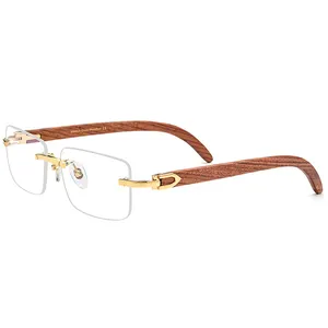 Fashion Bulk Wholesale Reading Glasses For Men Women Best Quality Popular Rimless Stylish Unisex Small Square Frame Safety
