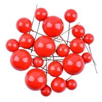 Boules en mousse de tailles variées (2 cm, 2,5 cm, 3 cm, 4 cm) avec paillettes, pour décorations de gâteaux, boules brillantes et scintillantes, fournitures de décoration de gâteaux