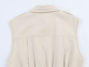 Ensemble gilet sans manches et jupe midi personnalisé pour femme 2026, <span class=keywords><strong>tenue</strong></span> décontractée <span class=keywords><strong>de</strong></span> bureau deux pièces, ensemble 2 pièces fabriqué en Chine par une usine <span class=keywords><strong>de</strong></span> vêtements OEM - Product Image 5