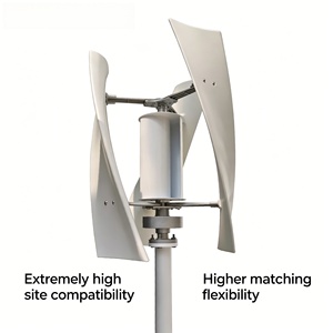 Magnetic Levitation Vertical Wind Turbine 100W 200W 300W Breeze Start Wind Solar Complementary Generator With Booster Wheel