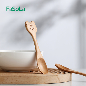 Fasciola piccolo cucchiaio di legno cucchiaio di <span class=keywords><strong>miele</strong></span> <span class=keywords><strong>per</strong></span> il tè liscio cucchiaino di legno <span class=keywords><strong>per</strong></span> il caffè ellisse servire cucchiaio di legno - Product Image 3