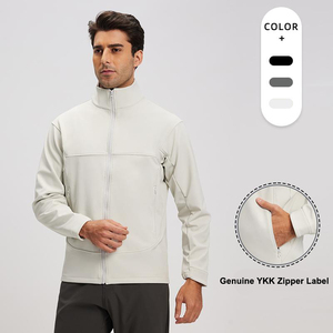 Chaqueta de Invierno Impermeable con Cremallera y Logotipo Personalizado para Hombre - Secado Rápido, Transpirable, de Poliéster/Spandex para Actividades de Running - Product Image 1