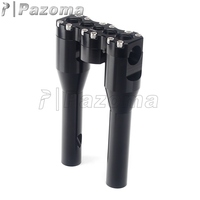 Kit Penyangga Setang Motor Hitam 25mm 1 inci dari Aluminium untuk Harley Dyna Sportster XL1200 XL 883 72 48 C N L X R