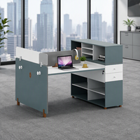 Bureau d'ordinateur ergonomique commercial avec panneau de bureau en bois, personnalisation de la base, vente en gros en vrac, direct usine