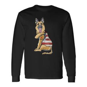 Camiseta de manga larga con estampado de perro pastor alemán I Love Dad Fathers Day - Product Image 1