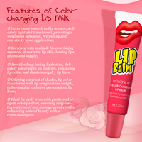 Tinte Labial en Gel Coreano Personalizado, Bálsamo Labial Humectante, Voluminizador, Color Rosa Cambiante, Vegano y Nutritivo