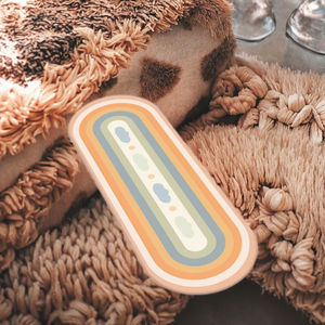 Tappeto da soggiorno con motivo a nuvola <span class=keywords><strong>arcobaleno</strong></span> Non antiscivolo tappeto decorativo morbido grazioso tappetino lavabile Color pastello per soggiorno - Product Image 2