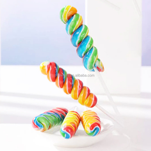 Bâtons de <span class=keywords><strong>sucette</strong></span> écologiques en forme de spirale colorée <span class=keywords><strong>sucette</strong></span> aromatisée fruitée avec présentoir en vrac emballé - Product Image 3