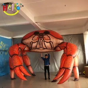 广告巨型充气蟹海动物炸飞吉祥物