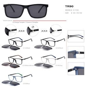 <span class=keywords><strong>Occhiali</strong></span> <span class=keywords><strong>da</strong></span> <span class=keywords><strong>Sole</strong></span> Polarizzati con Clip Magnetica e Lenti TAC, Montatura TR90, Opzioni Blu/Grigio - Product Image 6