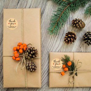 Fai il tuo adesivo di ringraziamento 500 pezzi etichetta per l'imballaggio di fiori per piccole imprese per adesivo personalizzato - Product Image 5