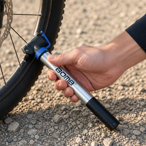 Pompe à vélo en aluminium BOMB 120psi, outil de gonflage manuel avec jauge pour vélo de montagne - Product Image 3