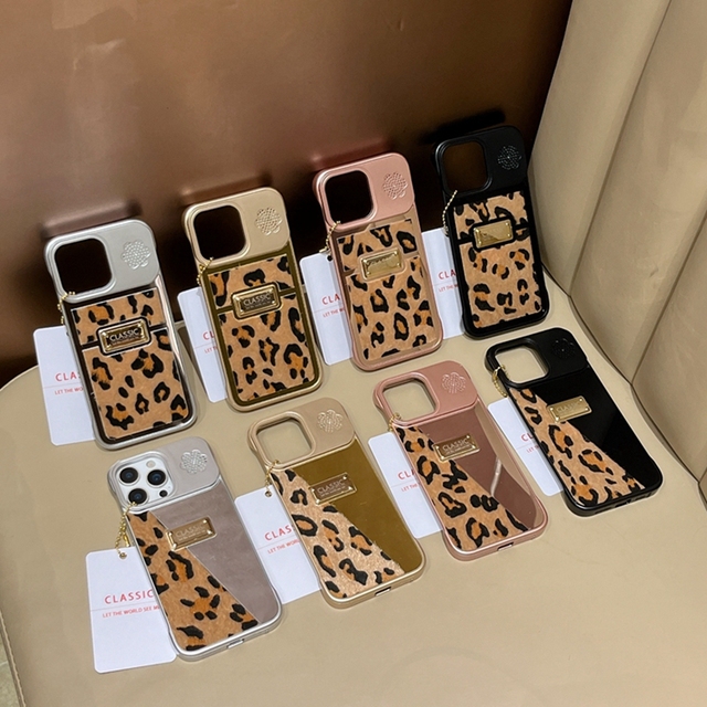 Luxury Borderless PC Aromatherapy Slim Leopard Print PU Leather Magnetic Shockproof Mobile Phone Cases for 17 Air 16 15