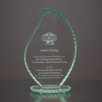 Trophées en cristal en forme de flamme personnalisés, gravés au laser, souvenirs de champions, plaque de récompense, trophée