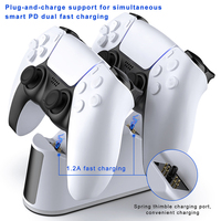 Accessoires de manette de jeu de haute qualité, station de charge rapide double, chargeur de manette pour PS5 avec indicateur LED
