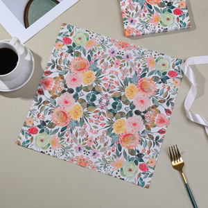 Floral Printed Paper Napkins 330mmx330mm Disposable For Wedding Party <b>Decoration</b> - Product Image 3