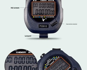 Chronomètre numérique PC2810 à 10 canaux, <span class=keywords><strong>chronographe</strong></span> sportif double rangée pour l'entraînement de course sur piste et de cyclisme - Product Image 5