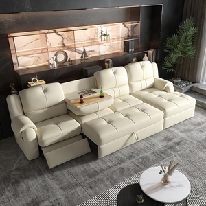 Canapé-lit multifonctionnel en cuir de designer italien Canapé de luxe pour salon de 4 <span class=keywords><strong>à</strong></span> 5 places avec rangement Fauteuil électrique inclinable de <span class=keywords><strong>première</strong></span> <span class=keywords><strong>classe</strong></span> - Product Image 1