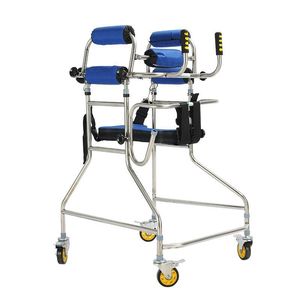 Déambulateur vertical en acier inoxydable réglable en hauteur pour enfants et adultes avec frein en U, capacité 300 lb - Product Image 2