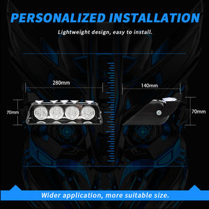 DXZ Automotive <span class=keywords><strong>LED</strong></span> Aspiration <span class=keywords><strong>Clignotant</strong></span> <span class=keywords><strong>Central</strong></span> Reminder Light S20 Rouge et Bleu Mirror Light Accessoire pour Voitures et SUV - Product Image 2