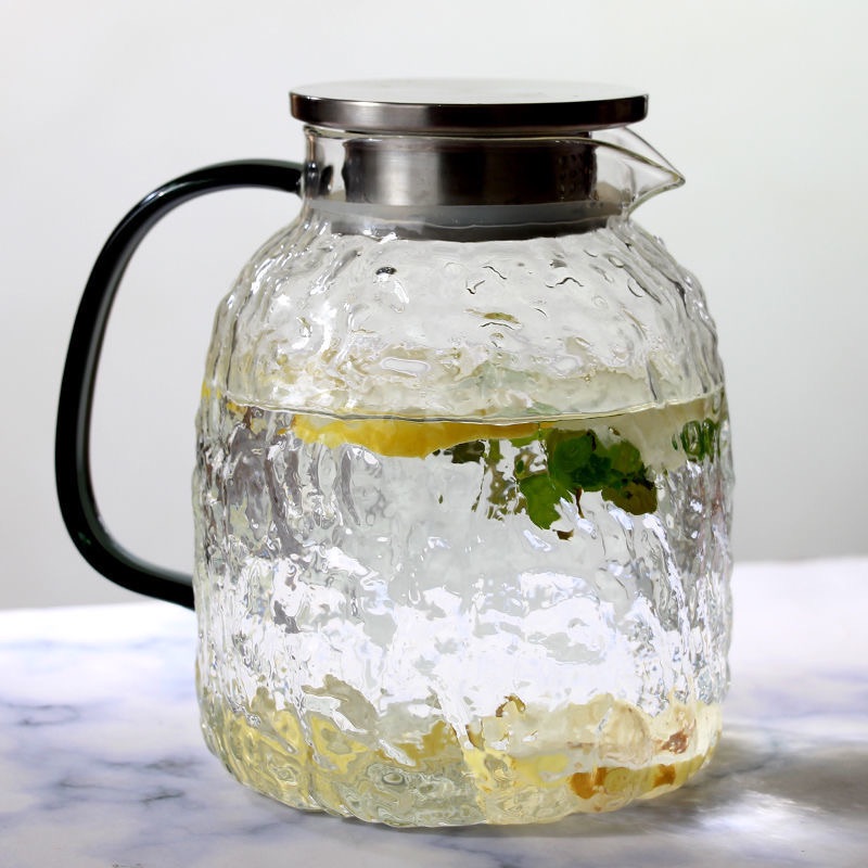 large capacity 1.8l borosilicate glass Pitcher heat-resistant glass cold water bottle cool kettle glass jug