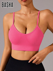 BASHAsports Beau soutien-gorge de sport absorbant les chocs à haute résistance dans le dos, sous-vêtements extensibles à haute élasticité, vêtements de fitness - Product Image 4