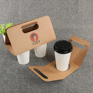 Menerima pelanggan desain kertas cangkir kopi Set tas kemasan kopi dengan katup