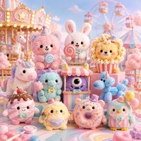 Lot de Peluches Pastel en Gros : Licorne, Donut, Ours, Pingouin, Dinosaure – Fournisseur de Peluches Douces Personnalisables avec Logo
