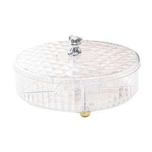 Bear Rotating Fruit Bowl <b>Plastic</b> Textured <b>Cover</b> Home Dried Fruit Storage Living Room Coffee <b>Table</b> Use - Product Image 5
