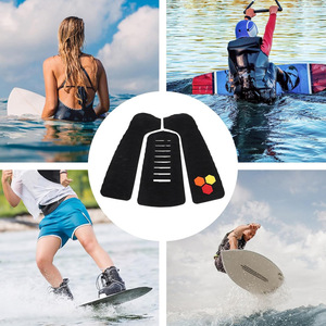 Tapis de traction pour planche de surf Autonomy en EVA noir avec motif floral, antidérapant, pour accessoires de planche de surf - Product Image 4