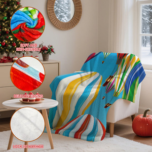 Trendy Print hot air <b>balloon</b> Flannel Throw Nap Flannel Blanket Throw Blanket Nap Blanket for Home Office Nap - Product Image 6
