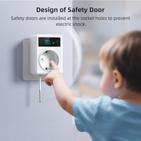 WT580-EU Tuya Enchufe Inteligente WiFi con Termostato 16A, Pantalla OLED, Control de Temperatura de Calefacción y Refrigeración, Compatible con OEM y ODM