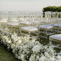 Chaises Chiavari en Résine Transparente Vente en Gros, Chaises Empilables pour Mariage, Événement, Banquet, Fête en Acrylique Transparent