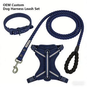 No Pull <b>Dog</b> <b>Harness</b> Leash Collar Set <b>Adjustable</b> Comfort Fit for Small Medium <b>Dogs</b> Reflective OEM Available/ - Product Image 1