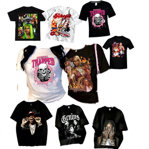 Peeqi vente en gros mode Vintage t-<span class=keywords><strong>shirt</strong></span> de haute qualité femmes imprimé graphique t-shirts Streetwear grande taille femmes <span class=keywords><strong>coton</strong></span> t-shirts hauts - Product Image 1