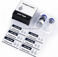 Boîte en papier personnalisée avec insert en blister PET et étiquette personnalisée pour flacon en verre de 3 ml, 5 ml, 10 ml, emballage cosmétique