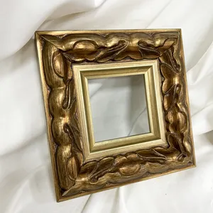 High Quality Wholesale Classic Wooden Painting Frames Antique Gold Retro Picture Frames For Wall Deco Art Gallery