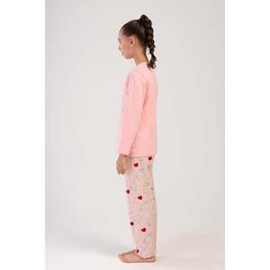 Conjunto de Pijama de Manga Larga con Cuello Supreme de Lyocell para Niña, Algodón Cálido para Primavera, Estilo Casual para el Hogar - Product Image 2