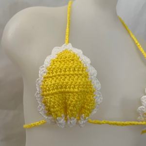 Conjunto de Bikini de Ganchillo Hecho a Mano con Diseño Personalizado, Estampado de Flores Pequeñas, Traje de Baño para Niñas, Bikini de Punto, Ropa de Playa, Traje de Baño para Mujer - Product Image 3