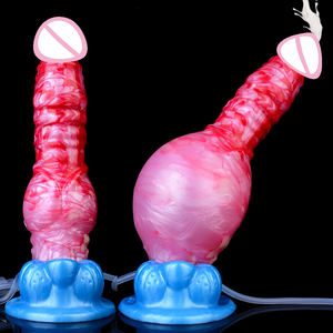 DropS hipping Soft Dragon Silikon Dildo Gebogene Form Realistische Dildo Spritzen Absaugen Vaginal Stimulator Fantasy Adult Sexspielzeug - Product Image 4