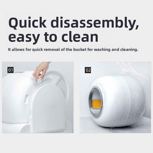 Caixa de Areia Automática para Gatos com Detecção Sem Toque, Operação Silenciosa, Compartimento de Resíduos Selado e Grande Capacidade para Gatos Pequenos - Product Image 3
