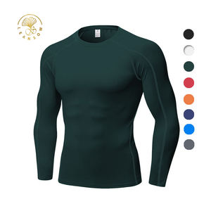 Camiseta Deportiva de Secado Rápido, Elástica en Cuatro Direcciones, de Alta Calidad y Personalizable, Ajustada, de <span class=keywords><strong>Manga</strong></span> <span class=keywords><strong>Larga</strong></span>, de Compresión para Hombre - Product Image 1