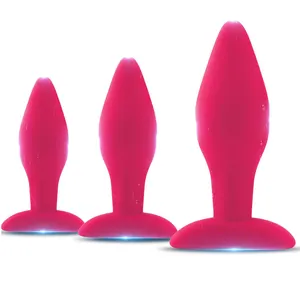 3pcs Sizes Set Silicone Anal Plug Pack Butt Plugs Training Set Flared Base Prostate Sex Toys Male Sex Toys Anal Sex Toys