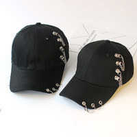 BSBH diseño de moda logotipo personalizado gorras de béisbol decoración anillo de Metal gorra camionero personalizado Unisex único Rock Iron papá sombreros personalizados