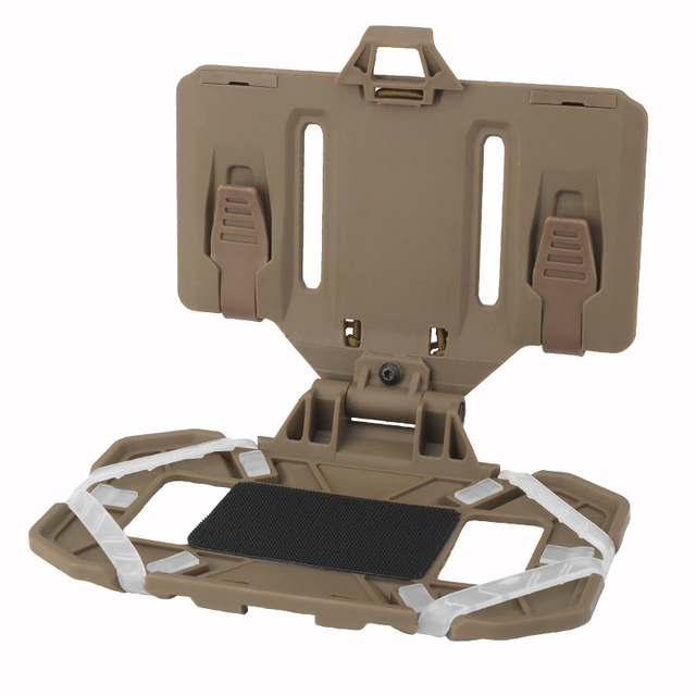 Tactical MOLLE Navigation Board Cell Phone Mible Holder Vest Chest Mount Foldable Cell Phone Holder Mobile Case
