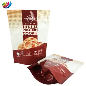 Özel baskılı organik aperatifler kuru gıda paketleme çantası Rusk bisküvi ayakta duran torba kilitli